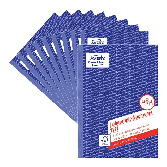 avery-zweckform-1771-10-lohnarbeit-nachweis-a5-selbstdurchschreibend-10er-pack-w image 1