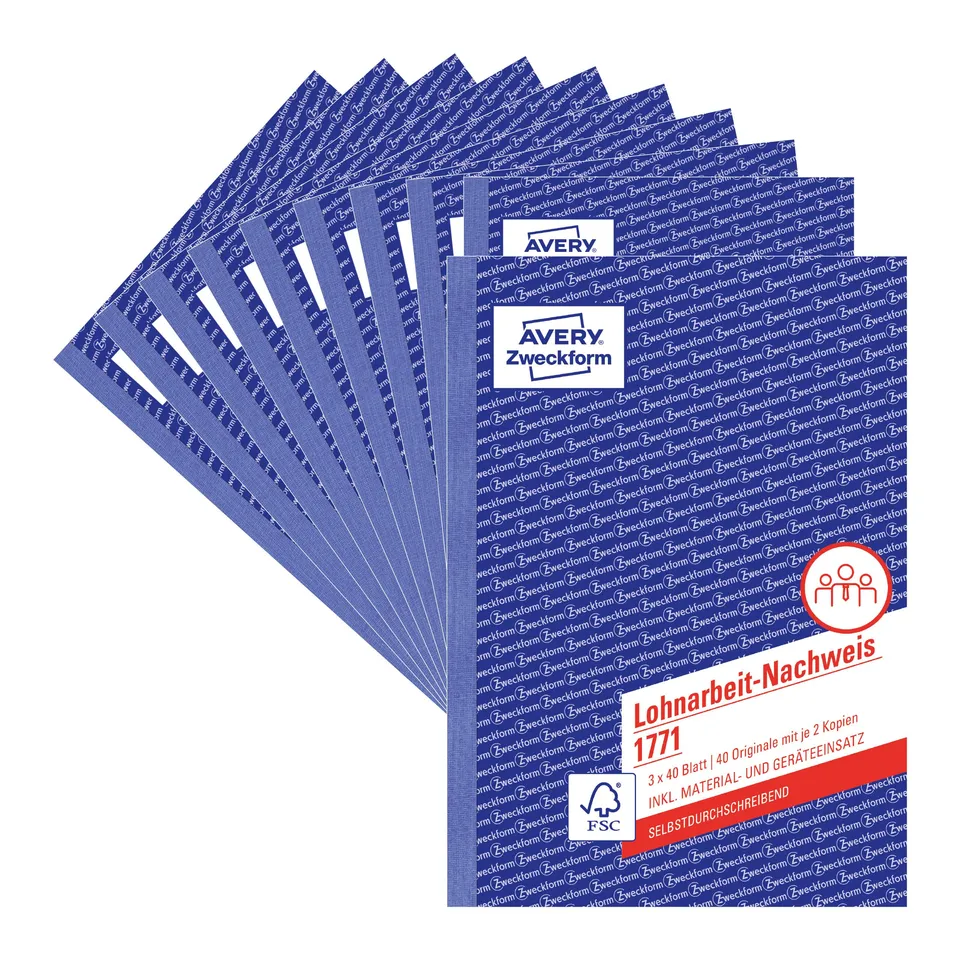 avery-zweckform-1771-10-lohnarbeit-nachweis-a5-selbstdurchschreibend-10er-pack-w image 1