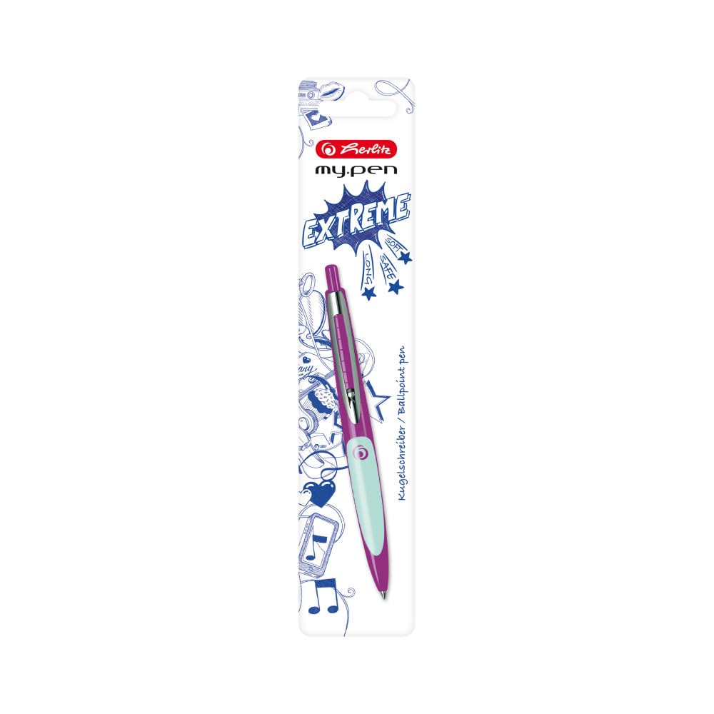 herlitz-kugelschreiber-my-pen-lila-minze-m-blau-1-st-ck image 1