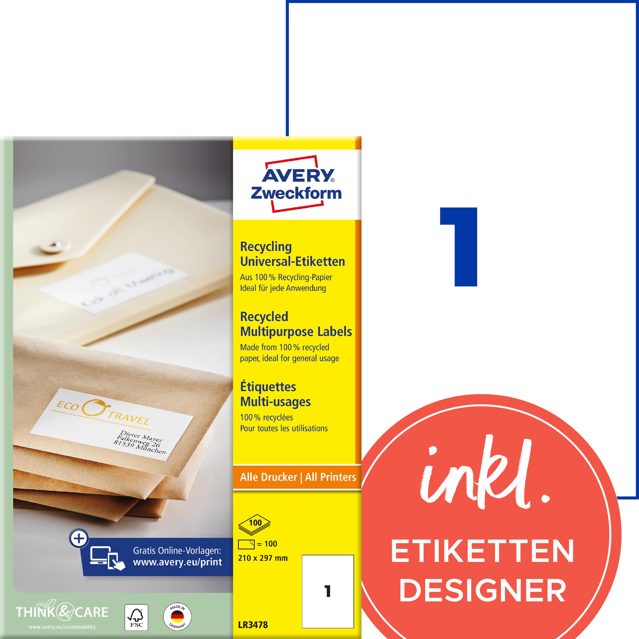 avery-zweckform-lr3483-recycling-versandetiketten-105x148mm-400-etiketten image 6