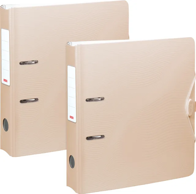 brunnen-ordner-a4-wave-pp-70-mm-dune-beige-2er-set-mit-gummizug image 1