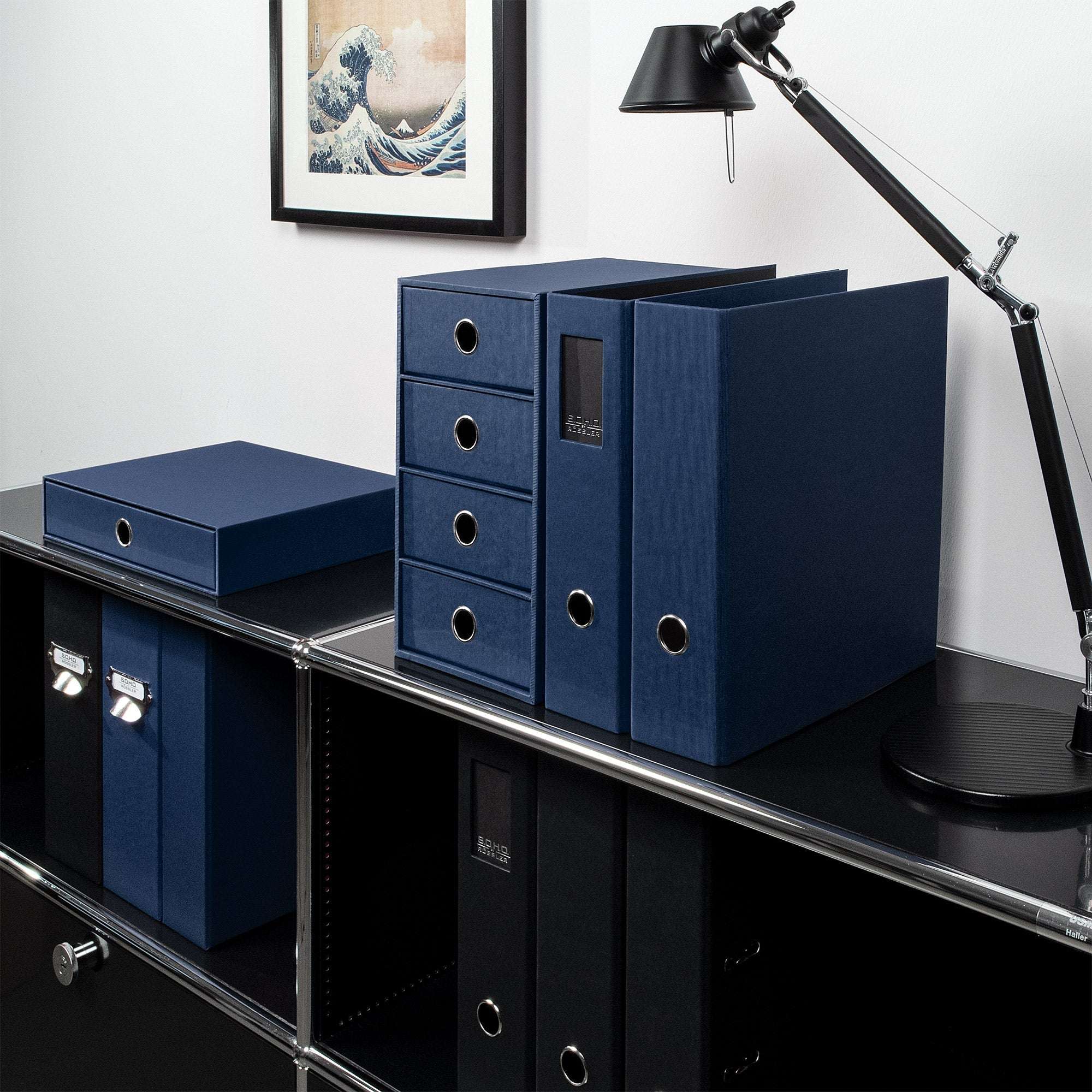 r-ssler-s-o-h-o-schubladenbox-a4-querformat-1-fach-navy-blau image 5