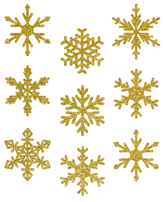 avery-zweckform-52950-z-design-fensterbilder-weihnachten-schneeflocken-gold-9-se image 1
