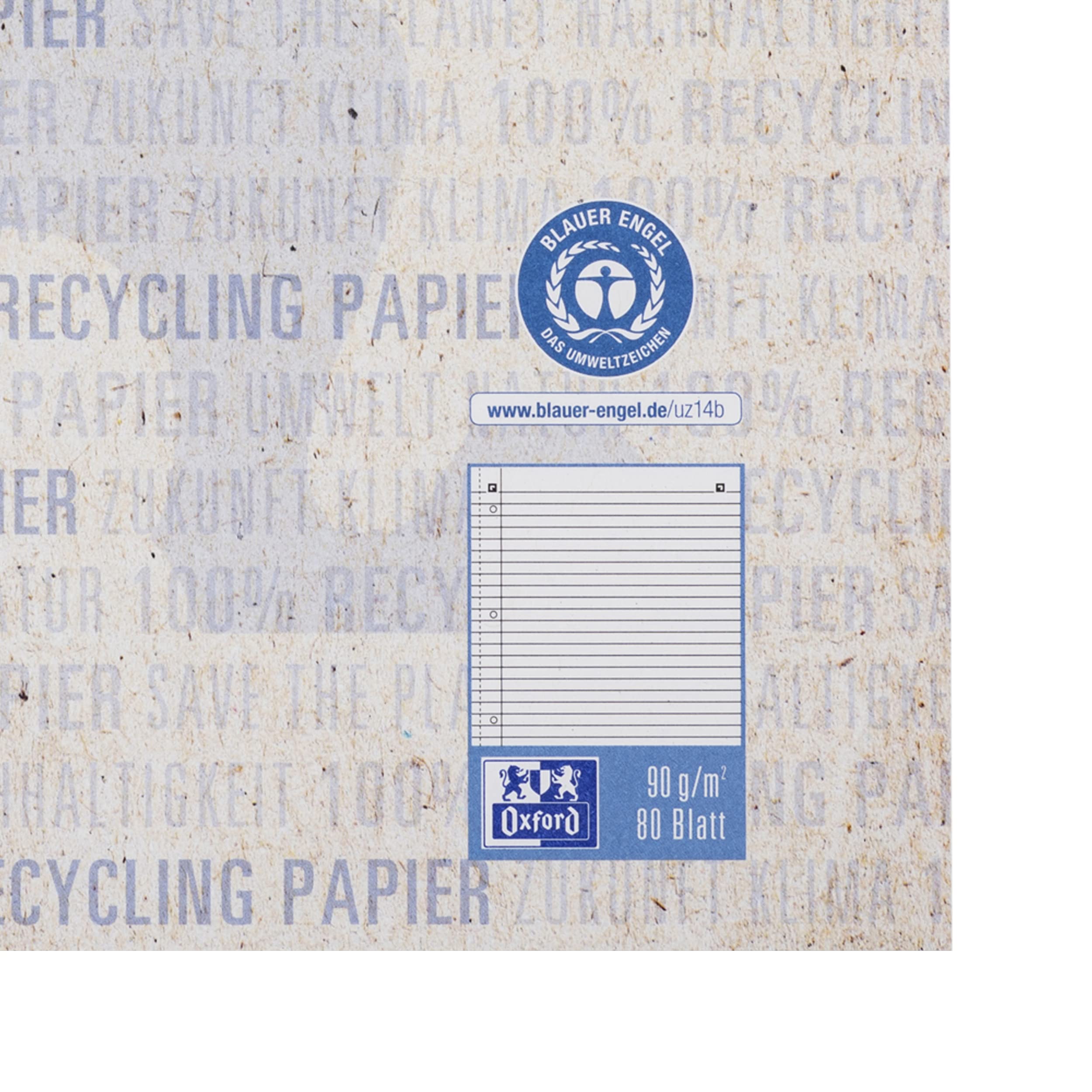 oxford-recycling-collegeblock-a4-liniert-mit-rand-links-80-blatt-10-st-ck image 5