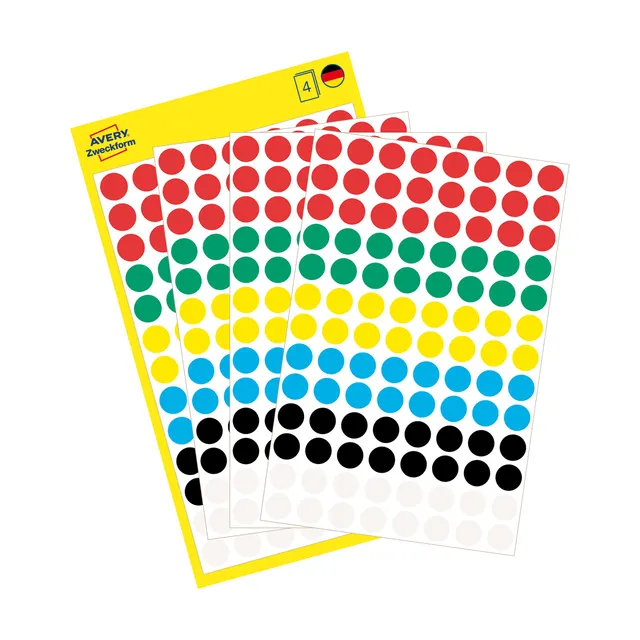 avery-zweckform-3090-markierungspunkte-8mm-bunt-416-st-ck image 1
