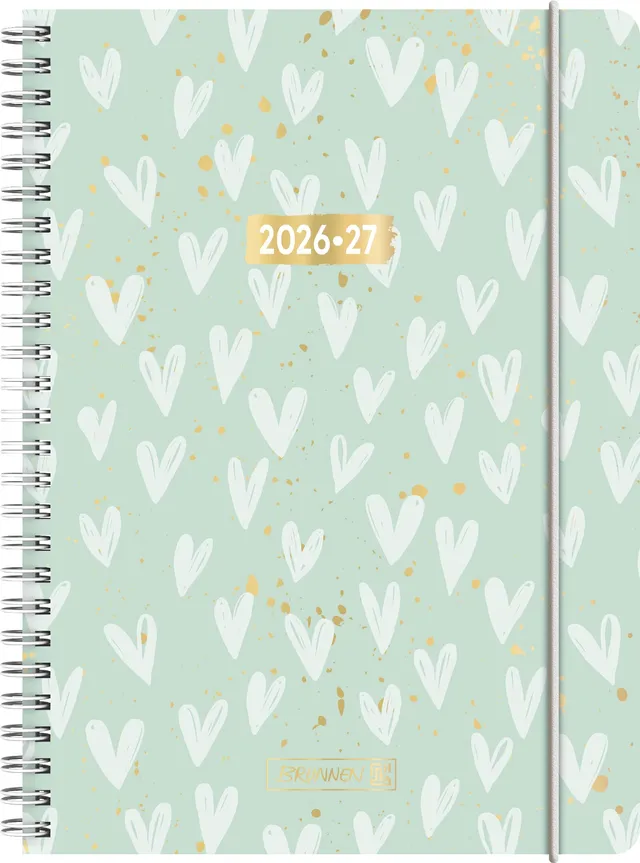 brunnen-sch-ler-kalender-2026-2027-hearts-a5-wochenkalender-18-monate image 1