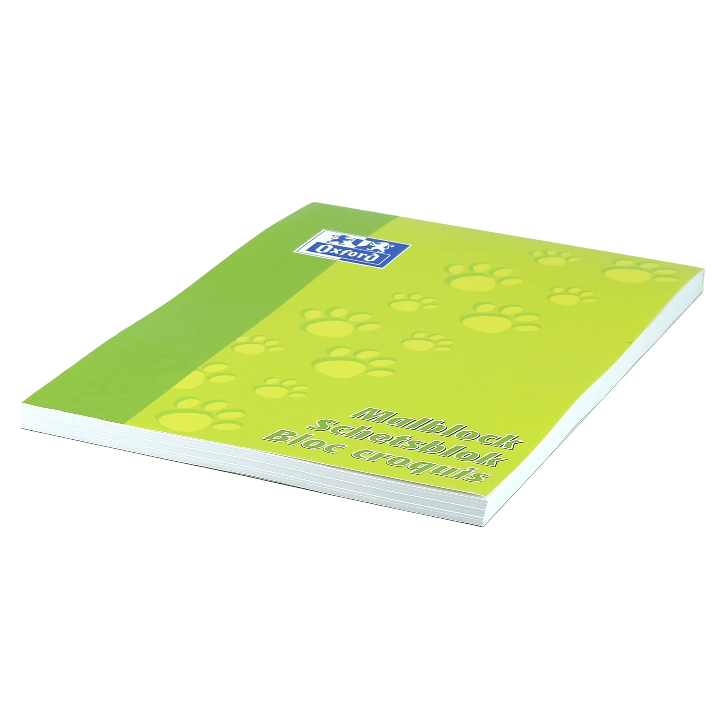 oxford-malblock-a4-blanko-100-blatt-hellgr-n-5-st-ck image 2