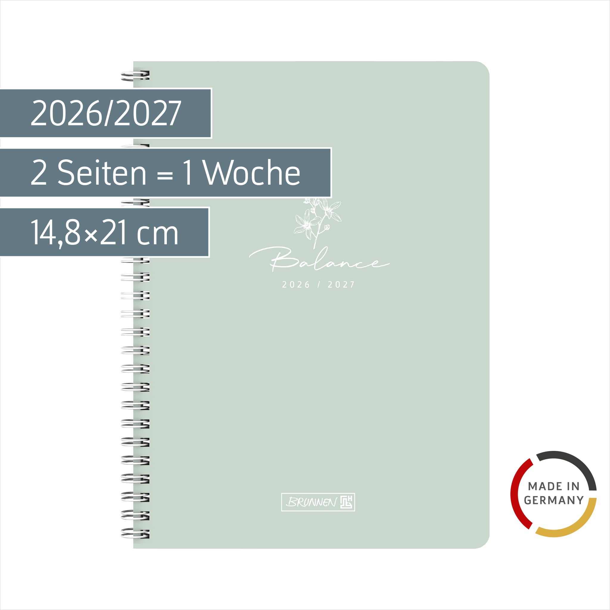 brunnen-sch-lerkalender-style-2026-2027-balance-a5-kunststoff-mint-2-seiten-1-wo image 2