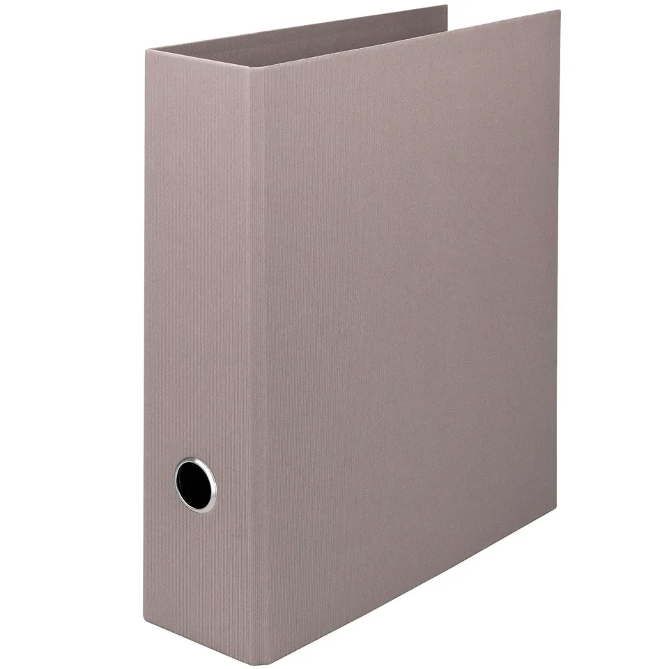 r-ssler-s-o-h-o-ordner-breit-a4-8-5-cm-taupe-mit-rippenpr-gung image 1