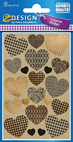 avery-zweckform-z-design-57123-kraftpapier-sticker-herzen-42-st-ck image 6