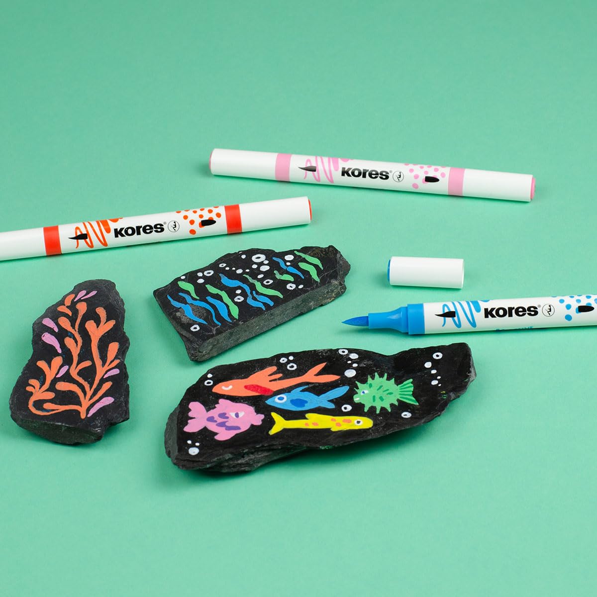 kores-kreative-acryl-marker-duo-tip-6-farben-pinsel-und-kegelspitze image 6