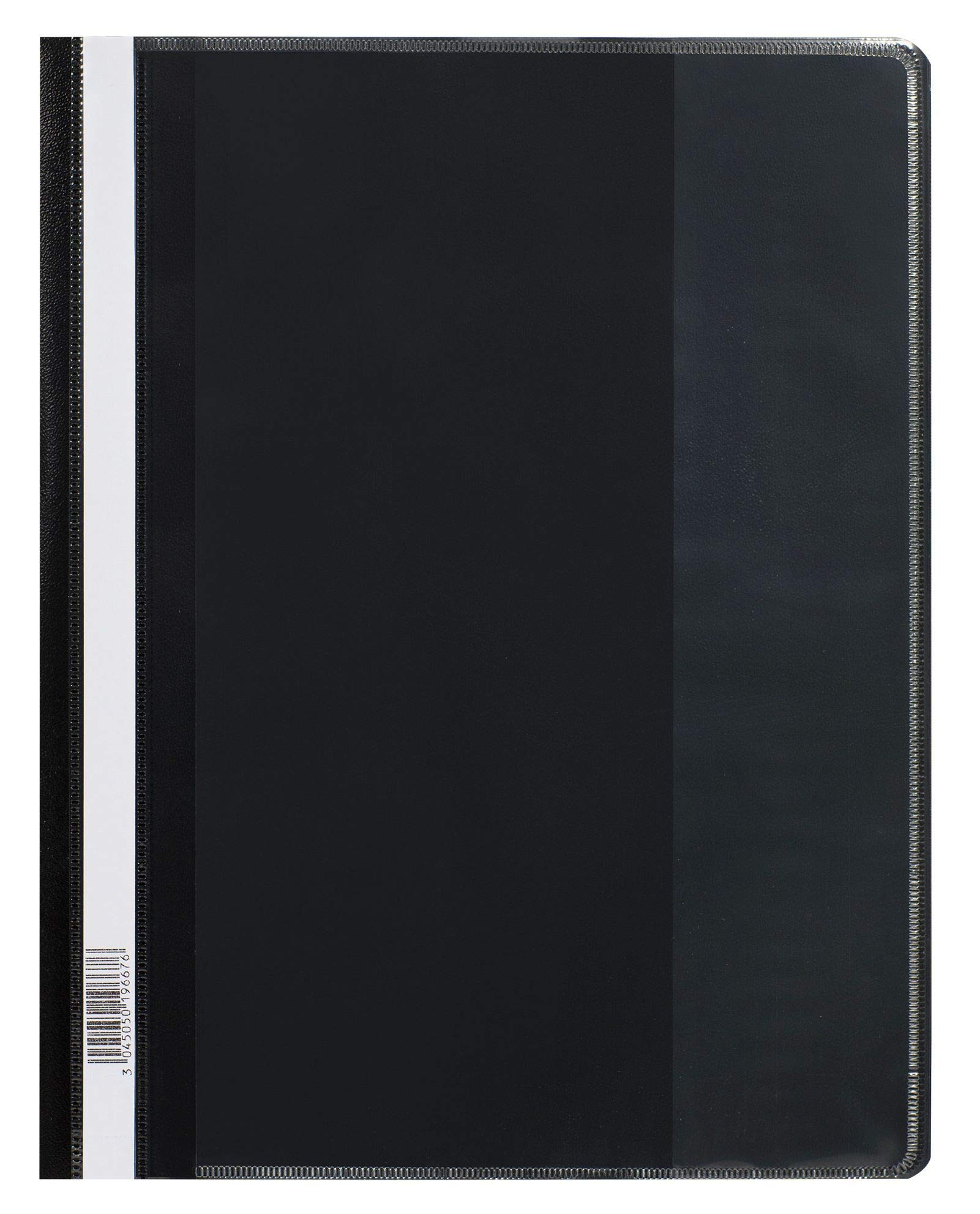 oxford-schnellhefter-din-a4-berbreit-mit-sichttasche-schwarz-25er-pack image 1