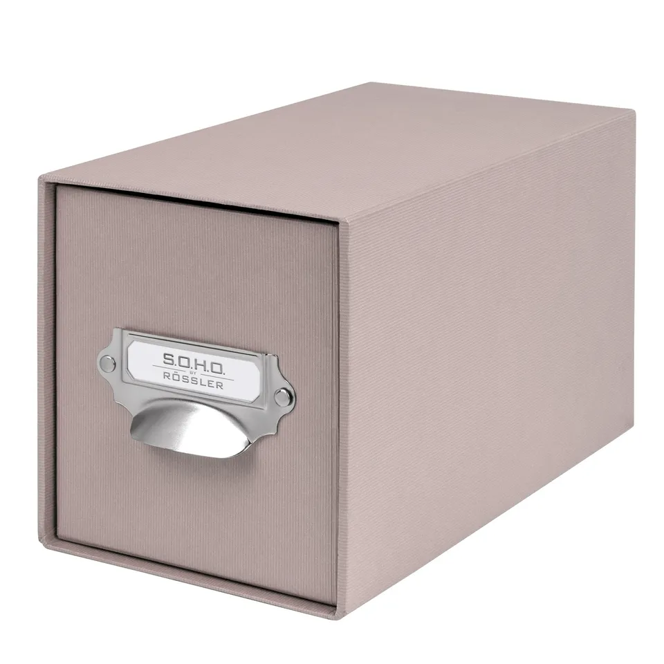r-ssler-s-o-h-o-schubladenbox-a6-f-r-cds-fotos-taupe image 1