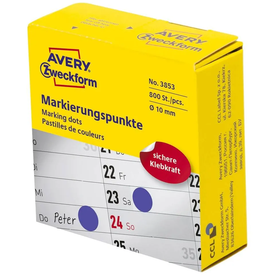 avery-zweckform-3853-markierungspunkte-10-mm-blau-800-st-ck image 1