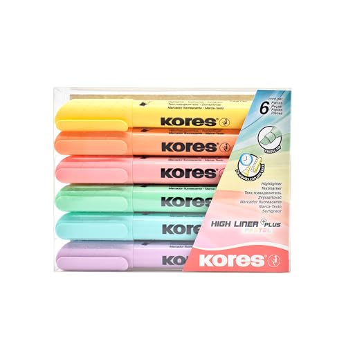 kores-high-liner-plus-textmarker-6-pastellfarben-keilspitze image 8
