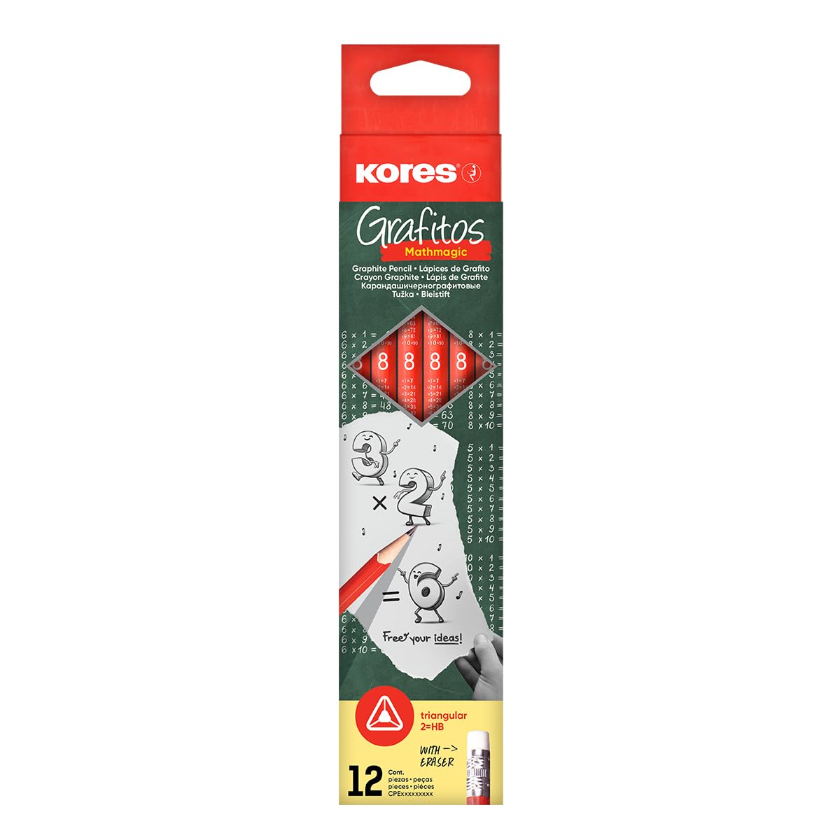 kores-grafitos-bleistift-hb-dreieckig-mit-radiergummi-1-st-ck image 7
