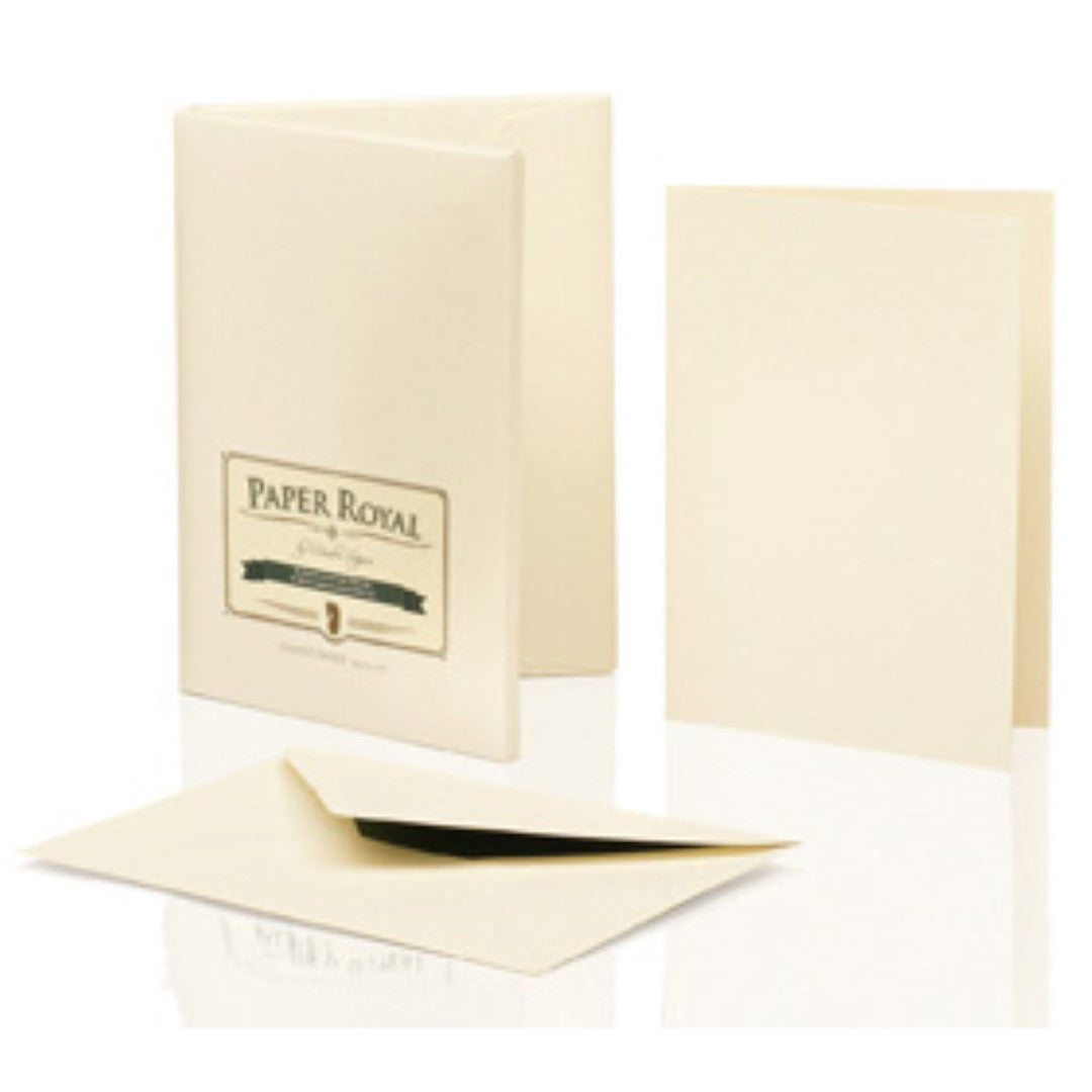 r-ssler-paper-royal-briefpapier-set-8er-c6-a6-gerippt-creme image 1