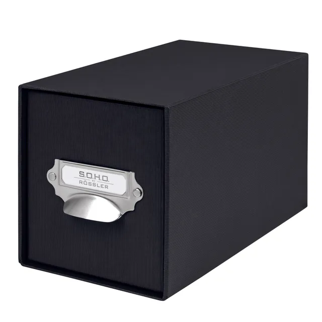 r-ssler-s-o-h-o-schubladenbox-a6-f-r-cds-fotos-schwarz image 1