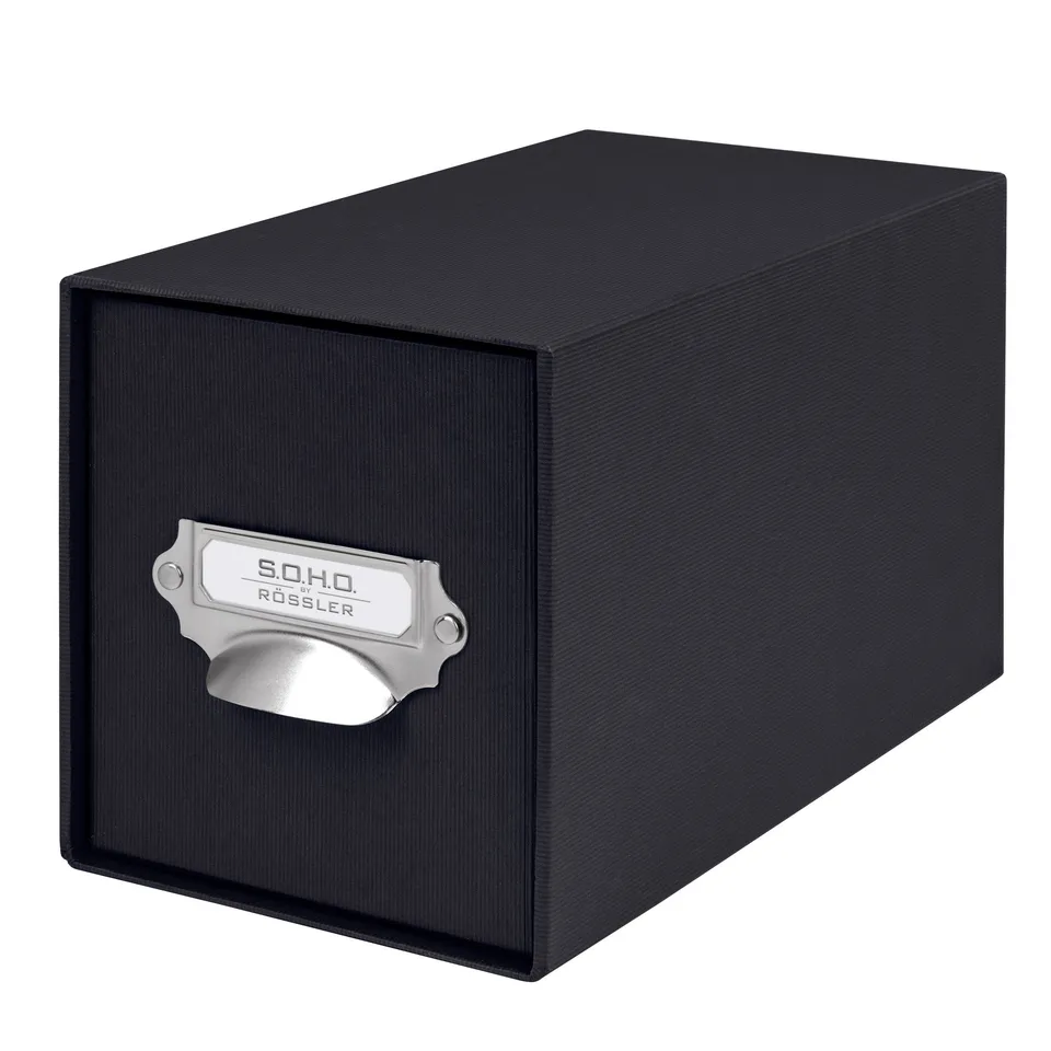 r-ssler-s-o-h-o-schubladenbox-a6-f-r-cds-fotos-schwarz image 1