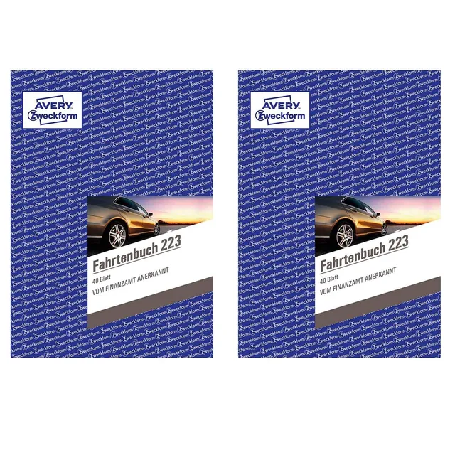avery-zweckform-223-5-fahrtenbuch-a5-80-seiten-f-r-858-fahrten-doppelpack-2-st-c image 1
