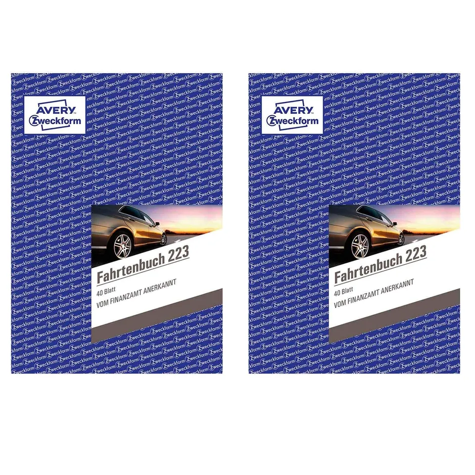 avery-zweckform-223-5-fahrtenbuch-a5-80-seiten-f-r-858-fahrten-doppelpack-2-st-c image 1