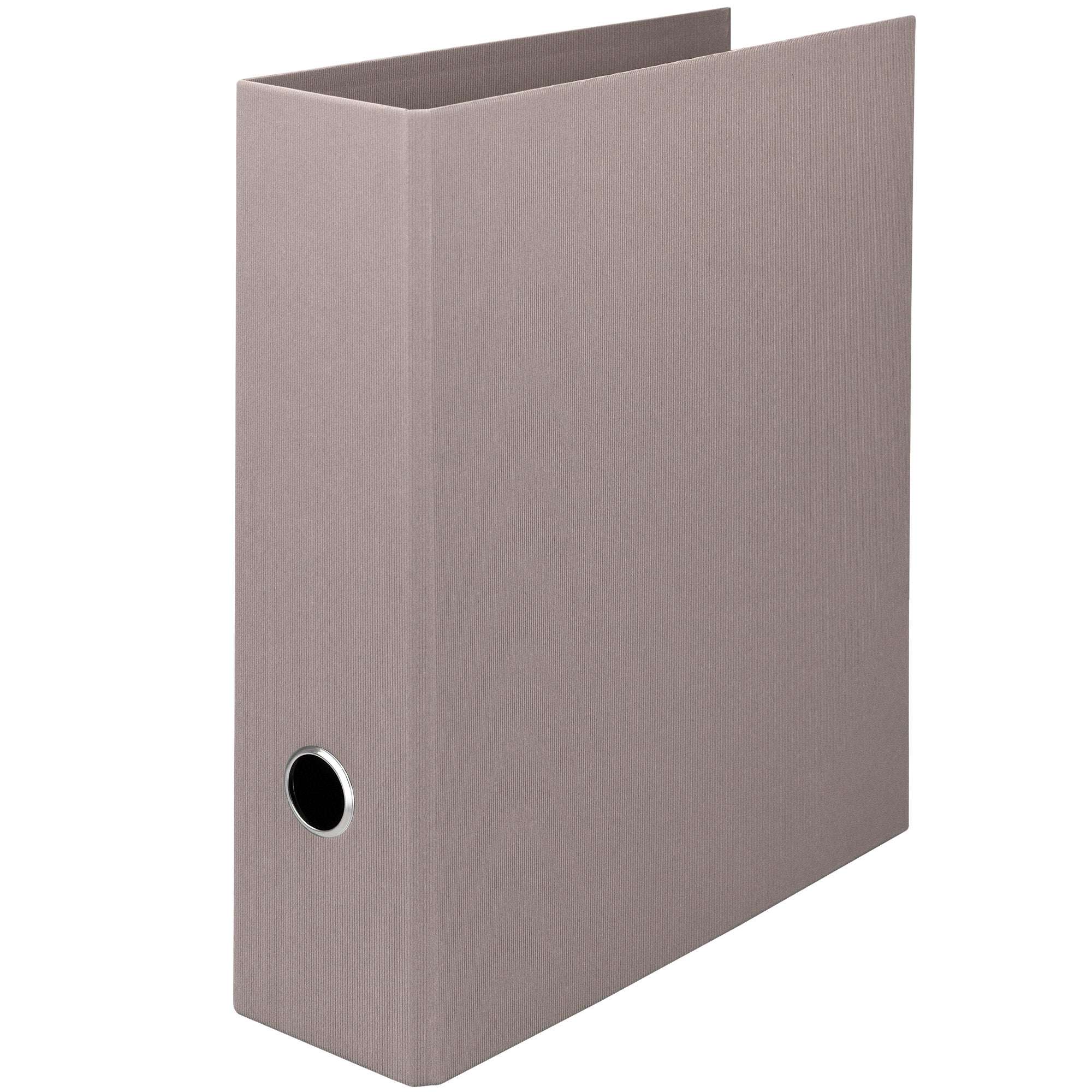 r-ssler-s-o-h-o-ordner-breit-a4-8-5-cm-taupe-mit-rippenpr-gung image 1