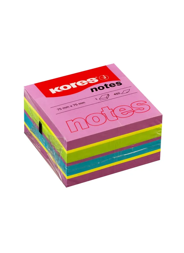 kores-cubo-notes-spring-haftnotizen-w-rfel-75-x-75-mm-450-blatt-in-4-neonfarben image 1