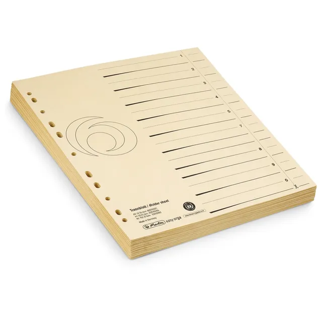 herlitz-trennbl-tter-a4-chamois-50er-pack-mit-eurolochung image 1