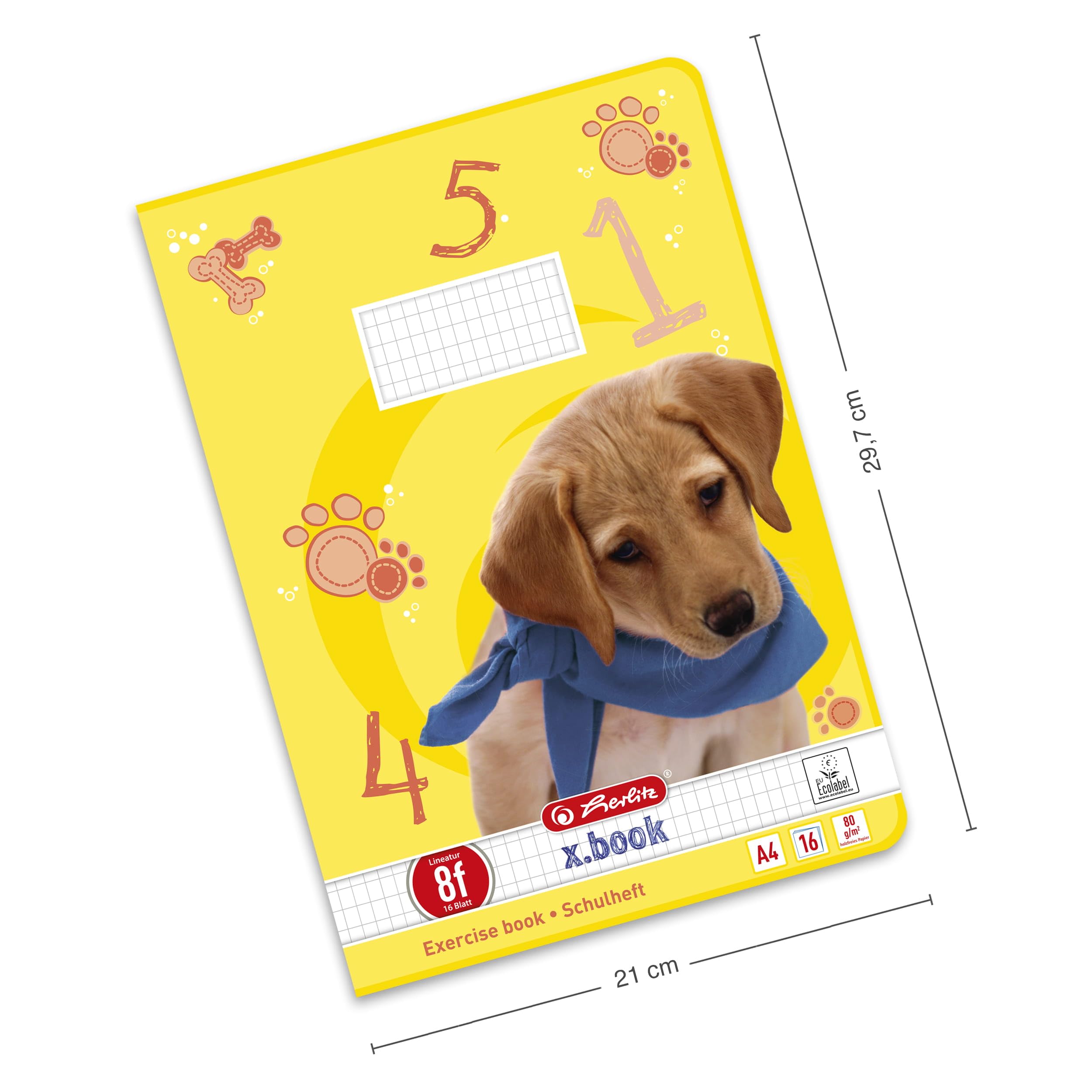 herlitz-schulheft-x-book-a4-lineatur-8f-rautiert-16-blatt-10-st-ck image 2
