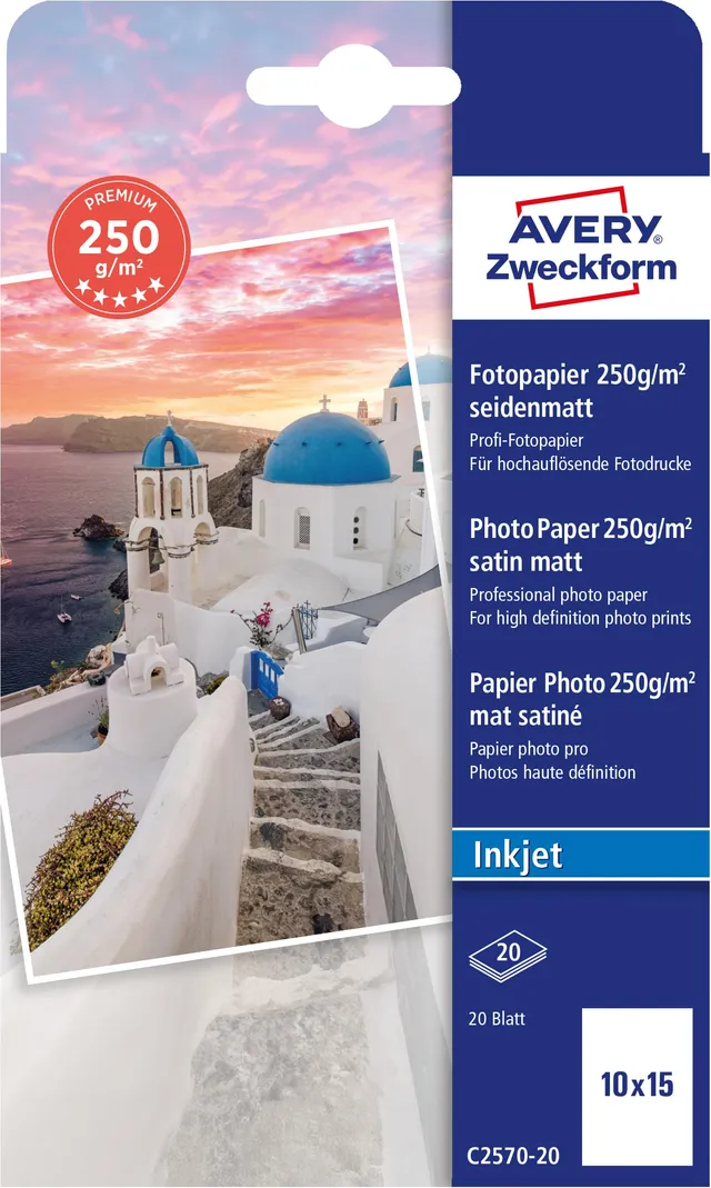 avery-zweckform-c2570-20-premium-inkjet-fotopapier-10x15-cm-20-blatt-250-g-m-sei image 1