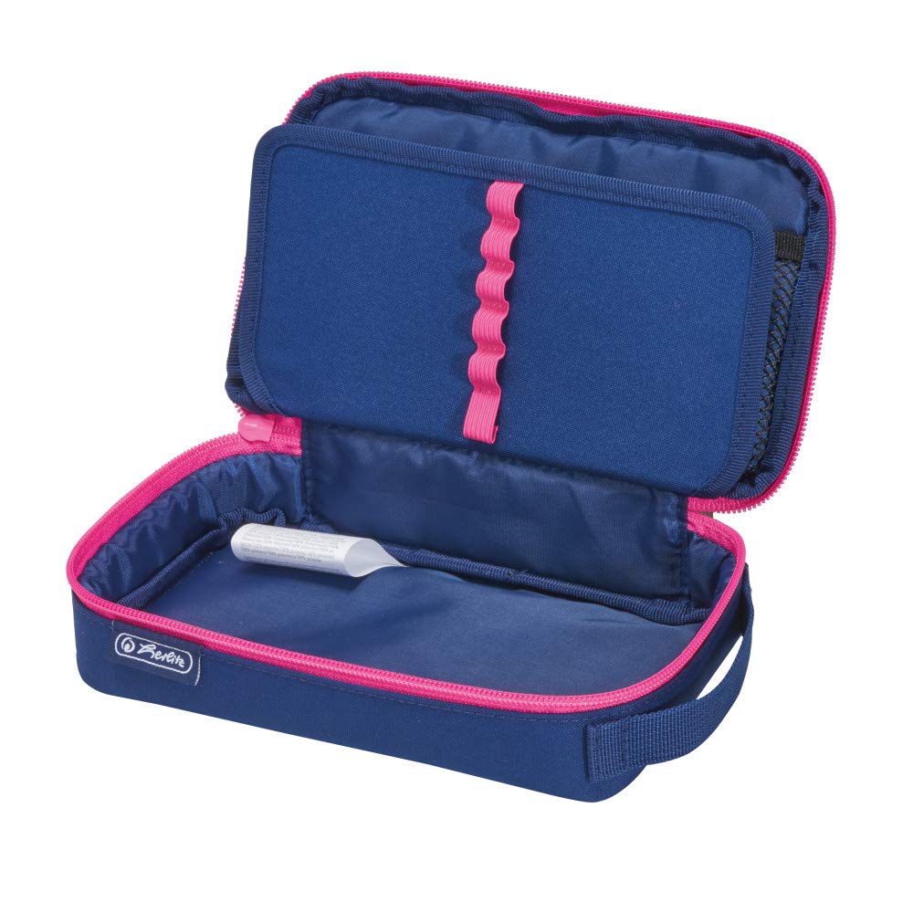 herlitz-faulenzer-2-go-stiftemappe-navy-pink-21-x-13-x-6-cm image 2