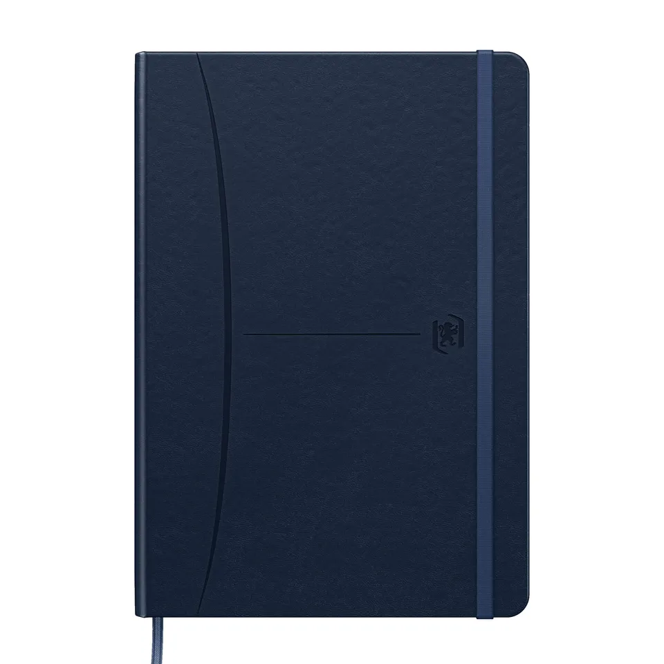 oxford-notizbuch-signature-a5-kariert-160-seiten-hardcover-kunstleder-blau-1-st- image 1