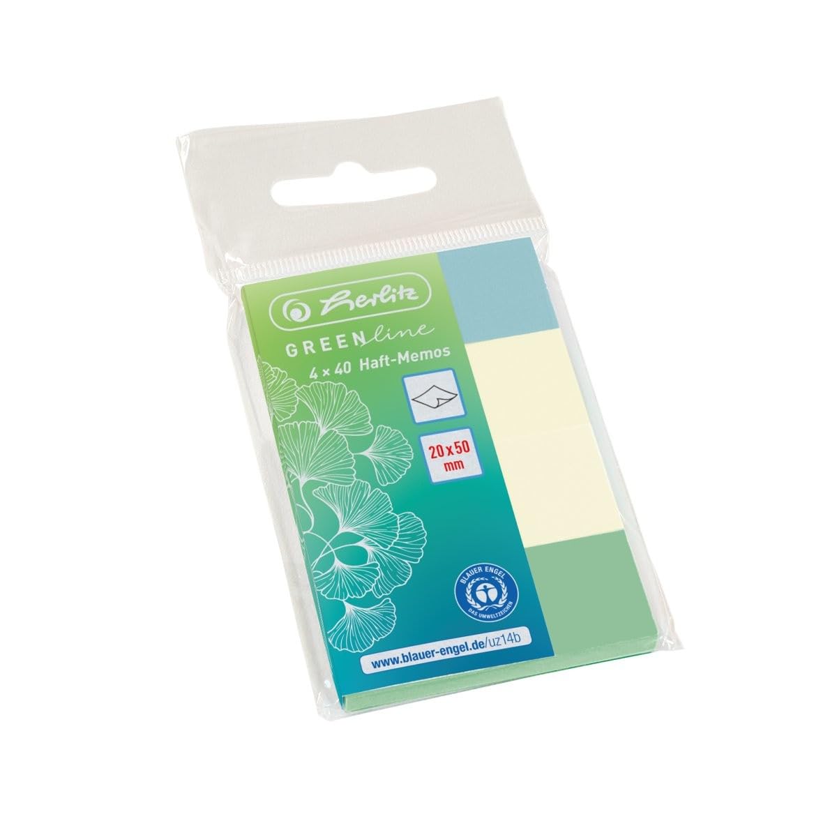 herlitz-haft-memos-20-x-50-mm-greenline-4-x-40-blatt image 1