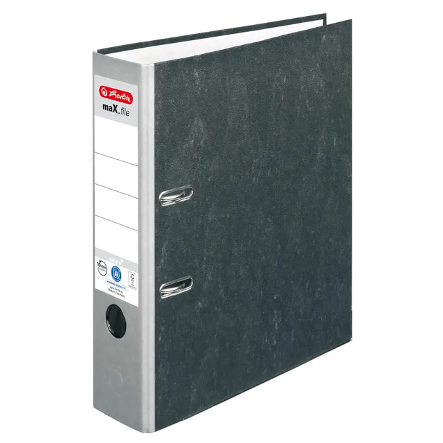 herlitz-ordner-max-file-nature-a4-8-cm-r-cken-wolkenmarmor-grau-20-st-ck image 1