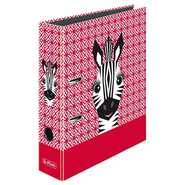 herlitz-ordner-max-file-a4-8cm-cute-animals-zebra-rot image 1