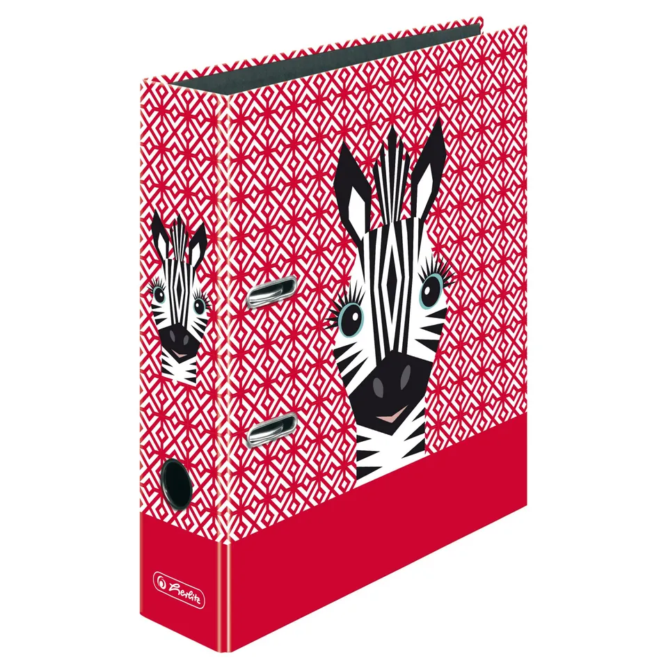 herlitz-ordner-max-file-a4-8cm-cute-animals-zebra-rot image 1
