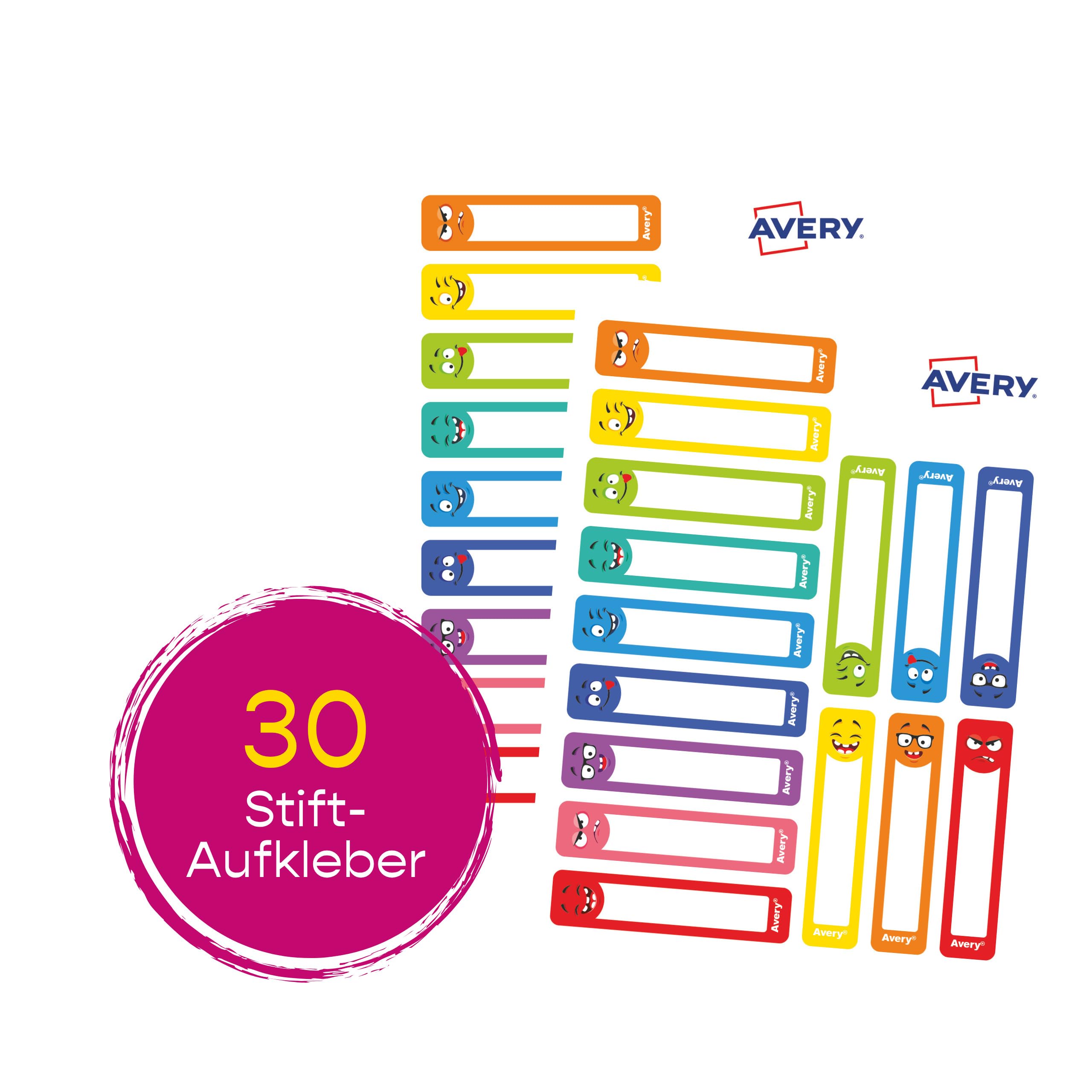 avery-zweckform-resmi30s-namensaufkleber-stifte-30-st-ck-50x10mm-bunt image 2