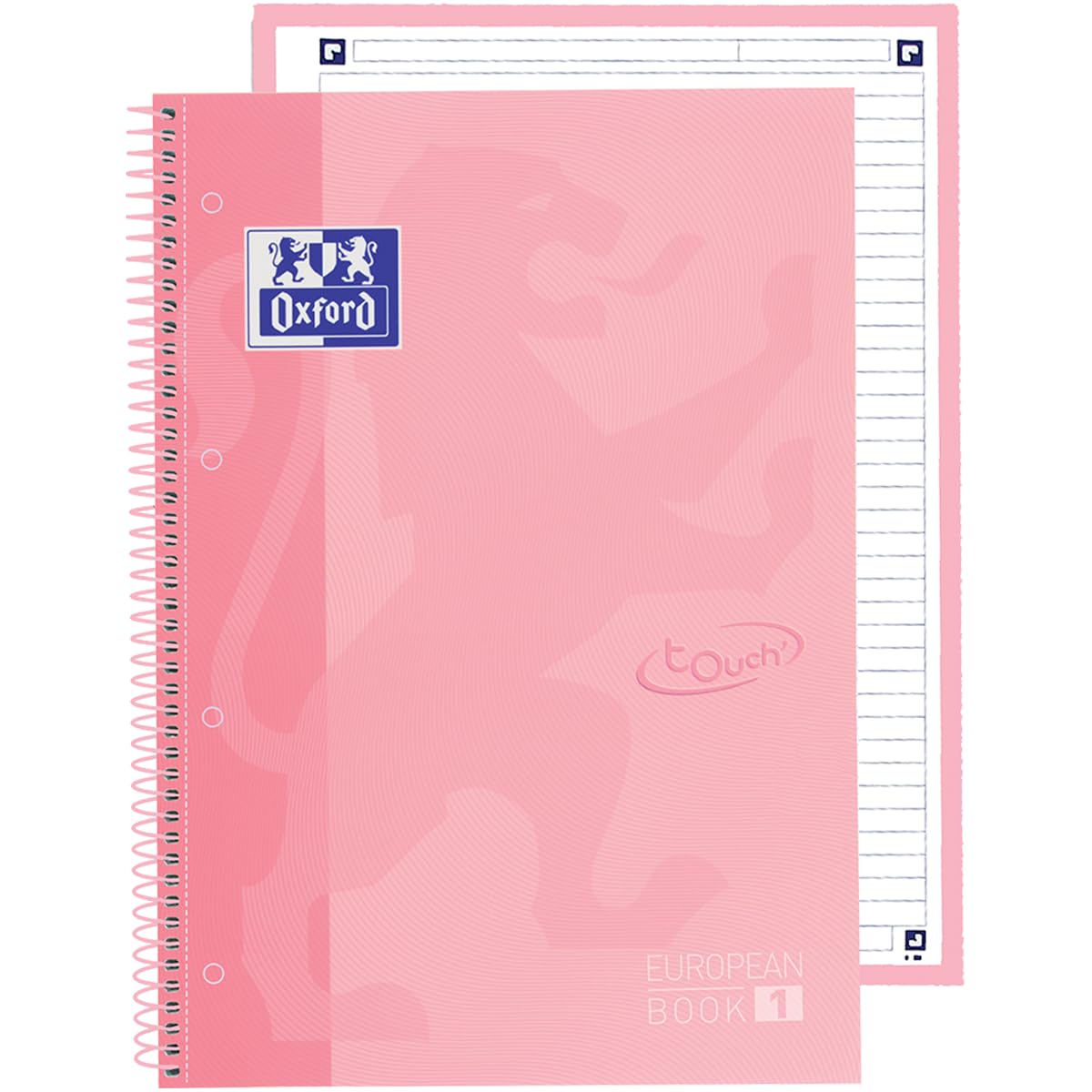 oxford-european-book-a4-liniert-160-seiten-touch-hardcover-rosa image 2