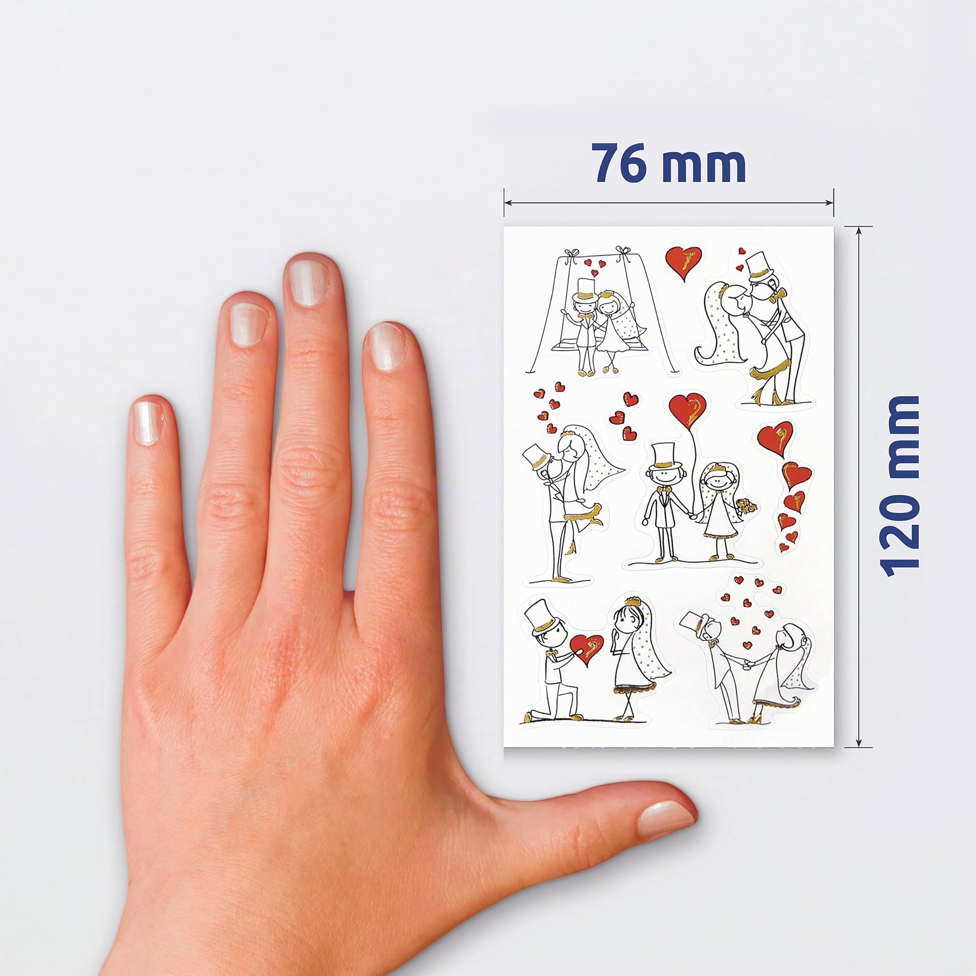 avery-zweckform-z-design-papier-sticker-brautpaar-9-st-ck-wei-schwarz-gold image 3