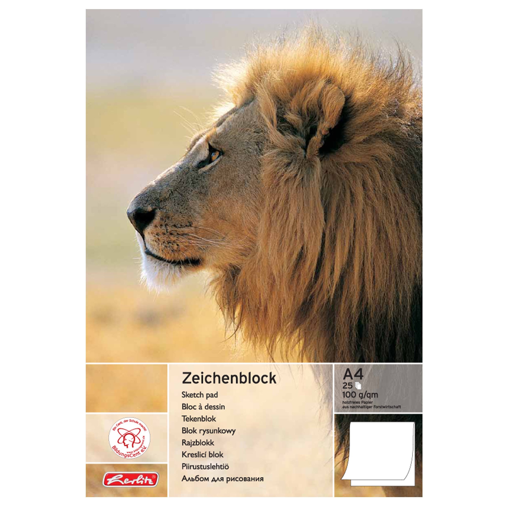 herlitz-zeichenblock-a4-100-g-m-25-blatt-holzfrei-wei image 4