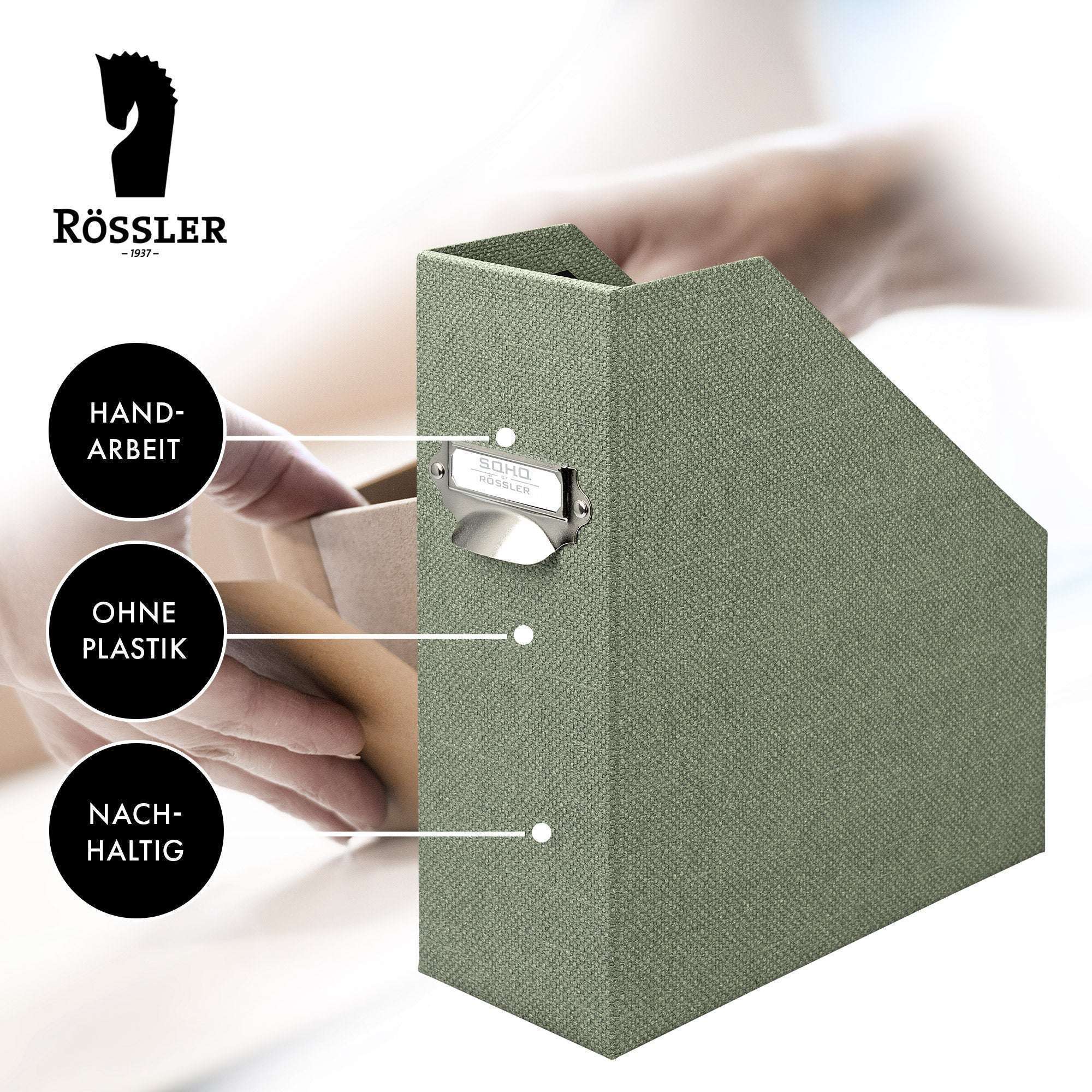 r-ssler-s-o-h-o-stehsammler-a4-mit-griff-zeitschriftensammler-salbei-gr-n image 2