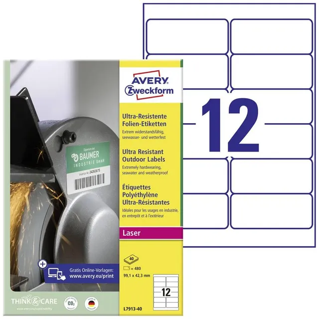 avery-zweckform-l7913-40-folienetiketten-99-1x42-3-mm-wei-extrem-stark-klebend-4 image 1