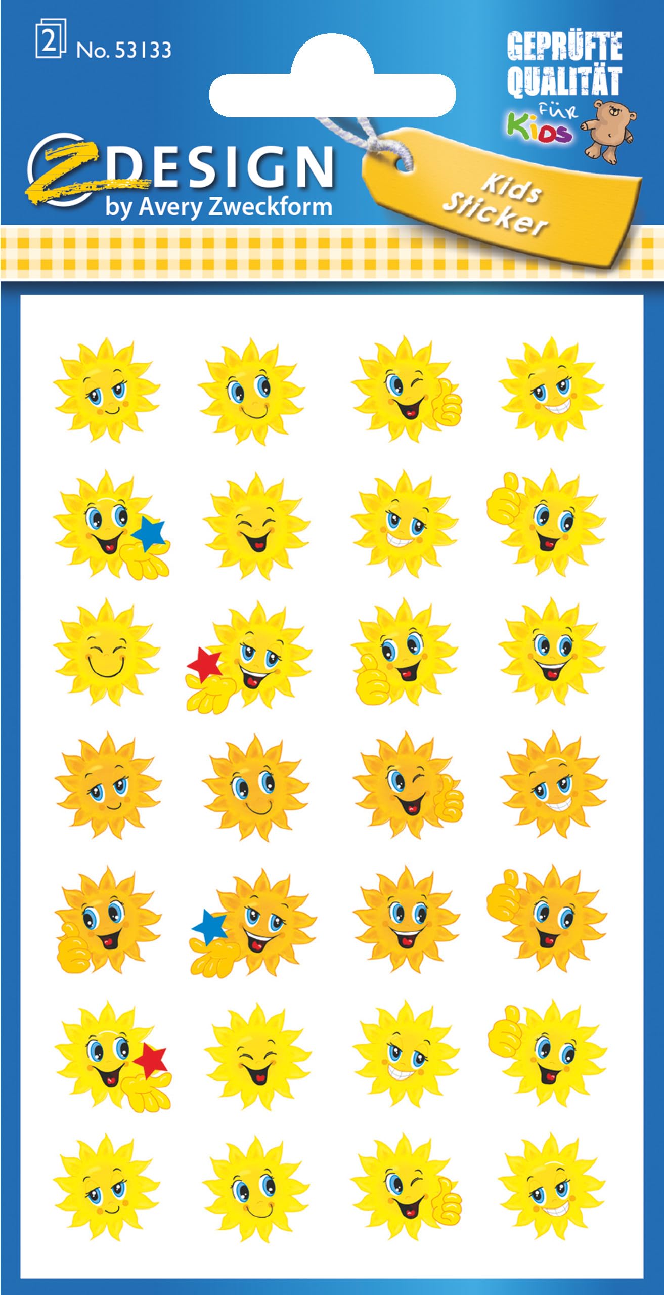 avery-zweckform-z-design-53133-papier-sticker-sonne-56-aufkleber image 1