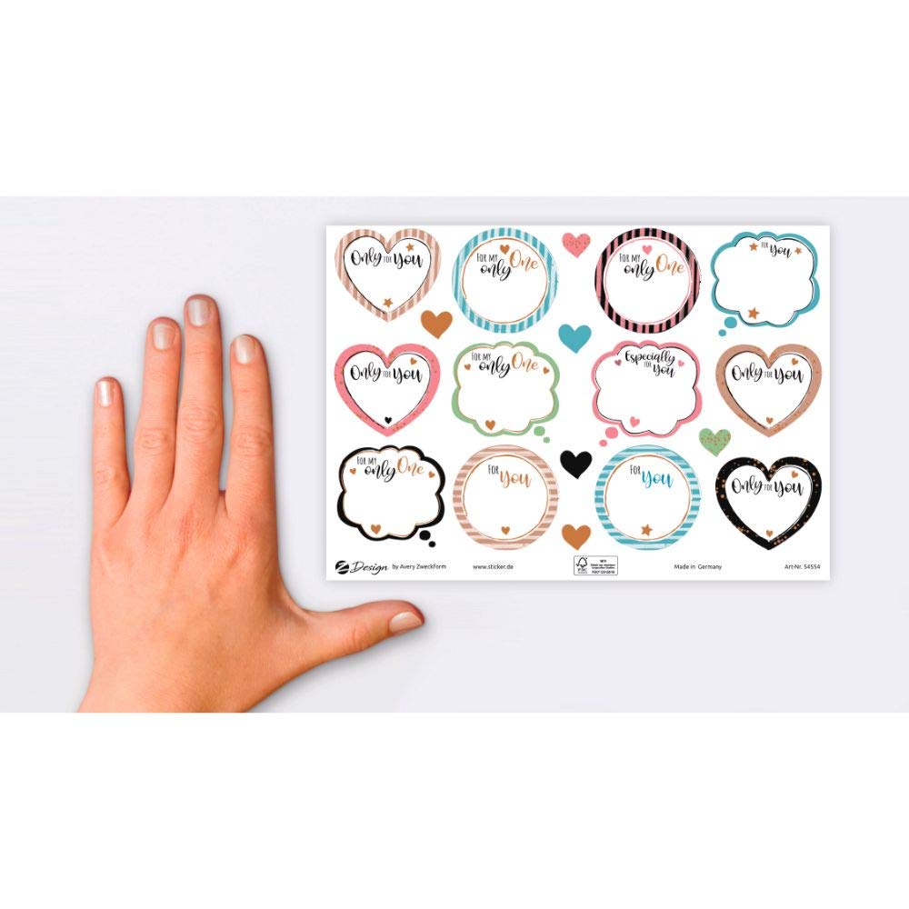 avery-zweckform-54554-geschenkaufkleber-for-you-bronzeeffekt-36-sticker-a5 image 3