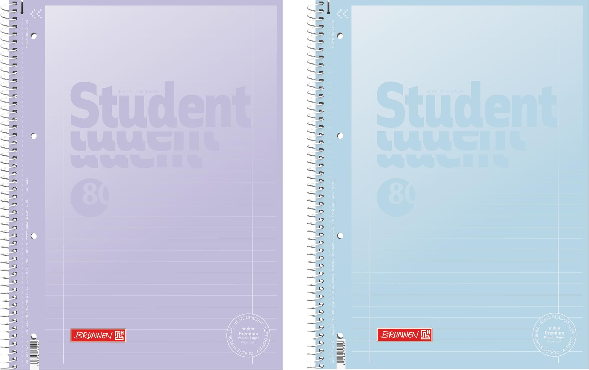 brunnen-collegeblock-premium-student-pastell-2-a4 image 1