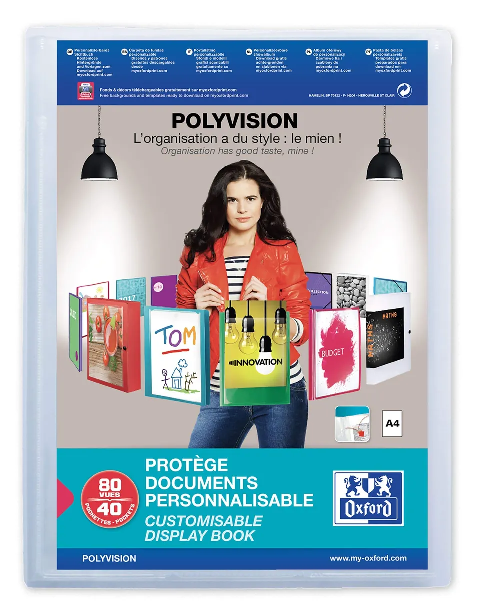 oxford-polyvision-sicht-buch-a4-pr-sentations-mappe-mit-40-h-llen-transparent image 1