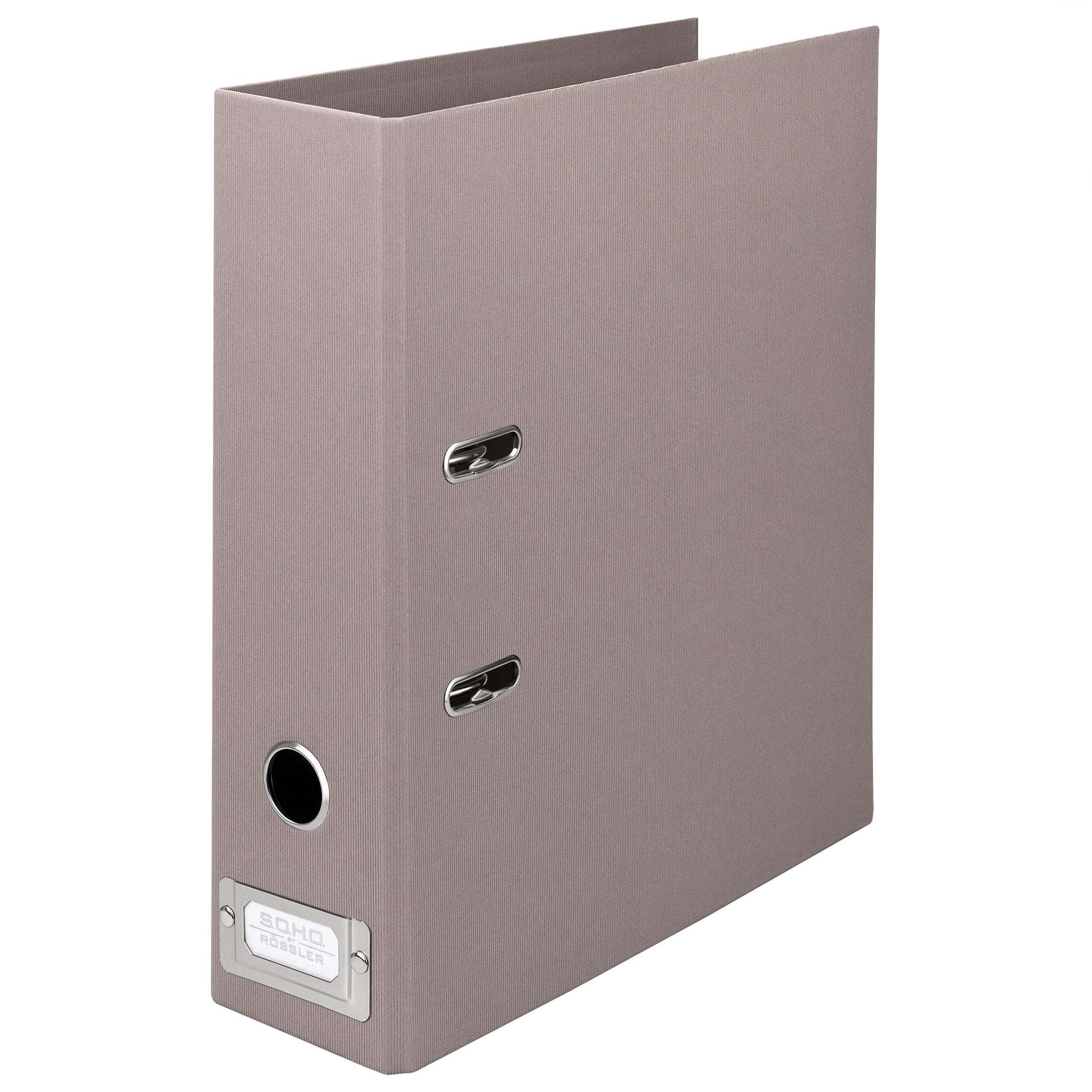 r-ssler-s-o-h-o-ordner-breit-a4-8cm-taupe-mit-metall-r-ckenschild image 1