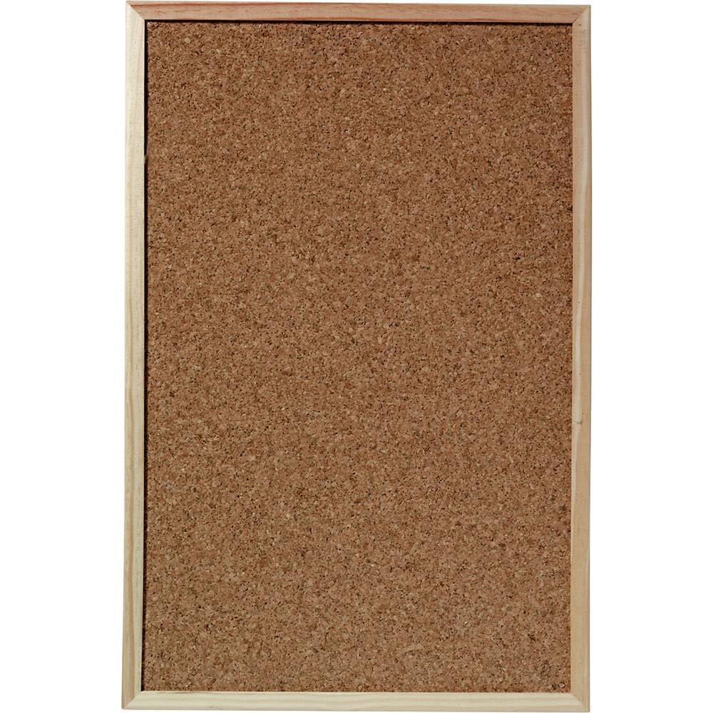 herlitz-pinnwand-kork-40-x-60-cm-mit-holzrahmen-braun image 1