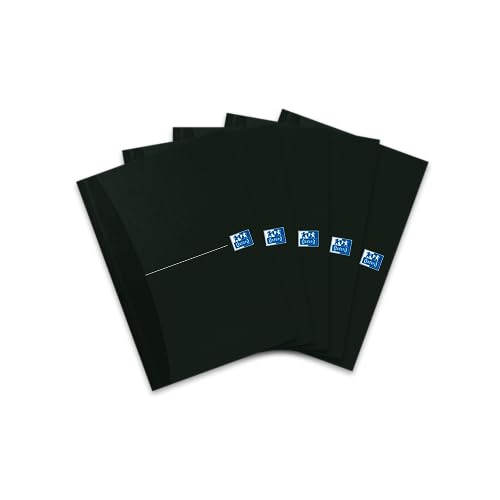 oxford-gebundenes-buch-a5-liniert-192-seiten-smart-black-5er-pack-schwarz image 8