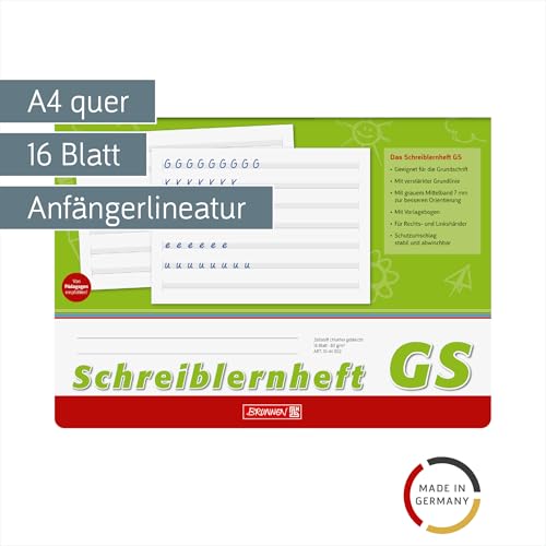 brunnen-1044002-schreiblernheft-gs-a4-quer-16-blatt-grundschrift image 5